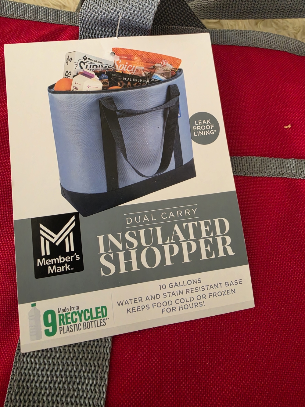 Insulated Red & Gray Tote Bag by Igloo - Picture 5 of 5